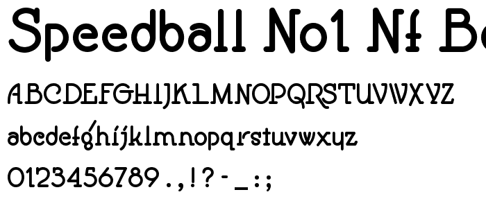 Speedball No1 NF Bold font